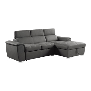 2-Piece Sectional with Adjustable Headrests, Pull-out Bed - Image 14