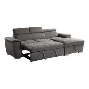 2-Piece Sectional with Adjustable Headrests, Pull-out Bed - Image 15