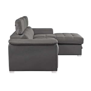 2-Piece Sectional with Adjustable Headrests, Pull-out Bed - Image 13