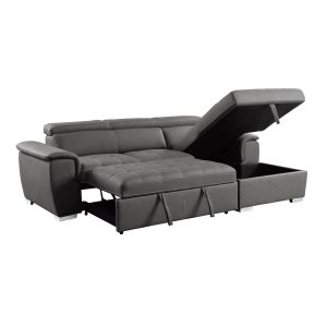 2-Piece Sectional with Adjustable Headrests, Pull-out Bed - Image 11