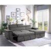 2-Piece Sectional with Adjustable Headrests, Pull-out Bed - Furniture Trends