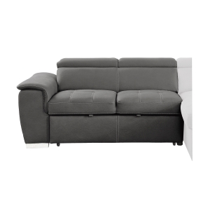 2-Piece Sectional with Adjustable Headrests, Pull-out Bed - Image 9