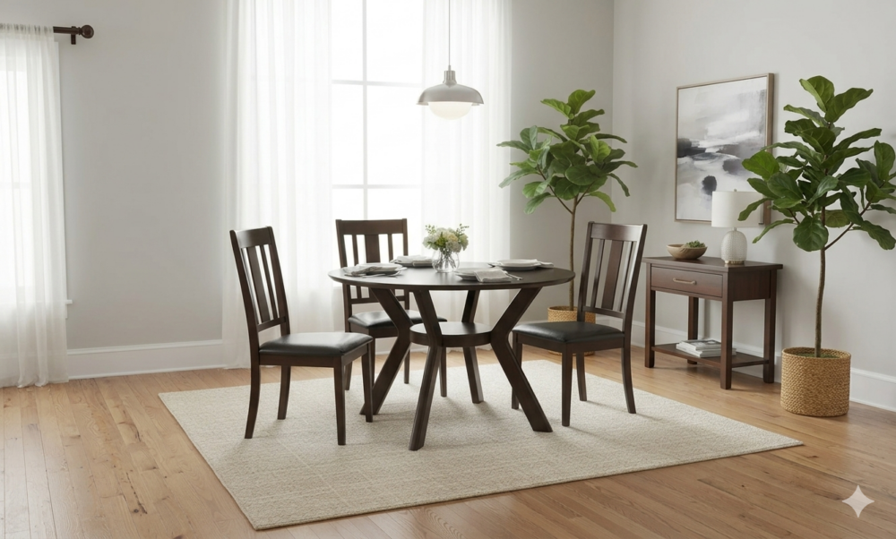 8097 5 Pieces Round Dining Set