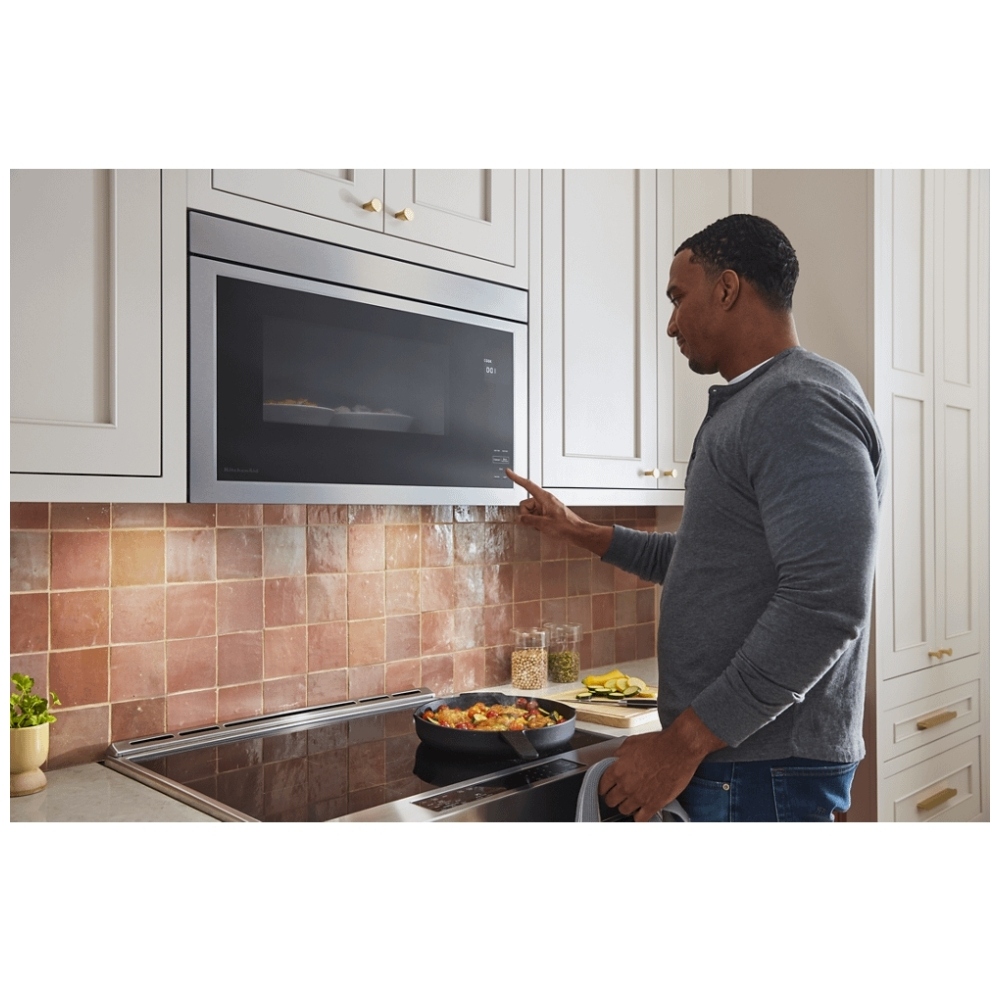 Alternative view of KitchenAid YKMMF330PPS Over the Range Microwave