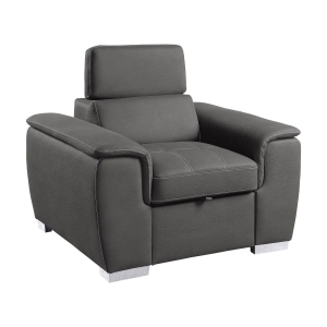 2-Piece Sectional with Adjustable Headrests, Pull-out Bed - Image 4