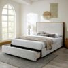 Andover Bed with Drawer in Oat - Furniture Trends