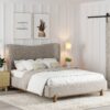 Isadora Bed in Dark Beige - Furniture Trends
