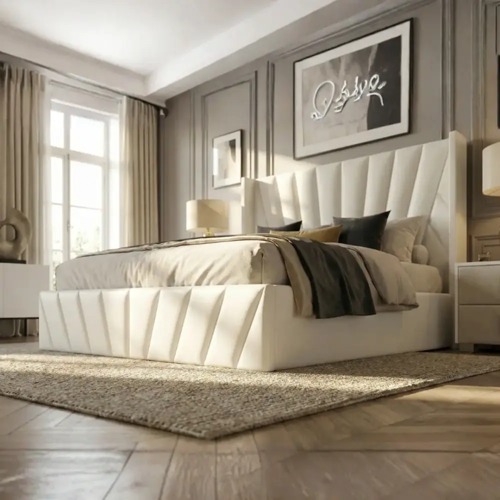 Alternative view of Eva Lift-Up Storage Bed – Ivory