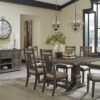 Wyndahl 7 PC Table Set in Rustic Brown - Furniture Trends