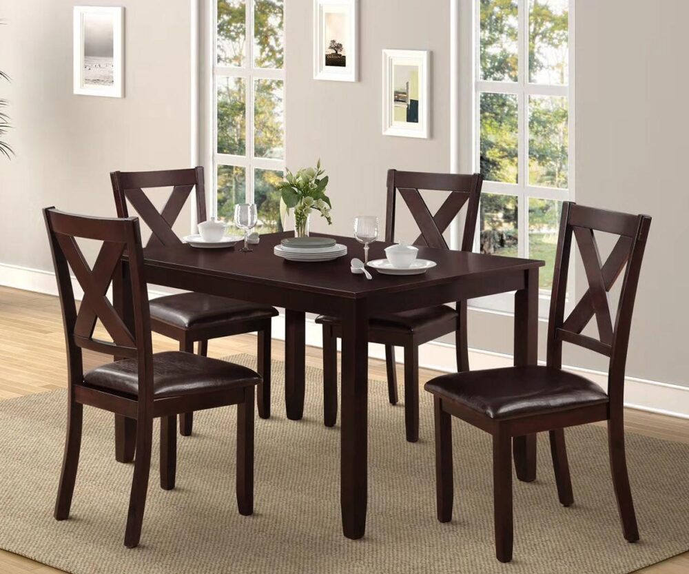 Poppy DTS-5050 5 Piece Dining Set Color Espresso
