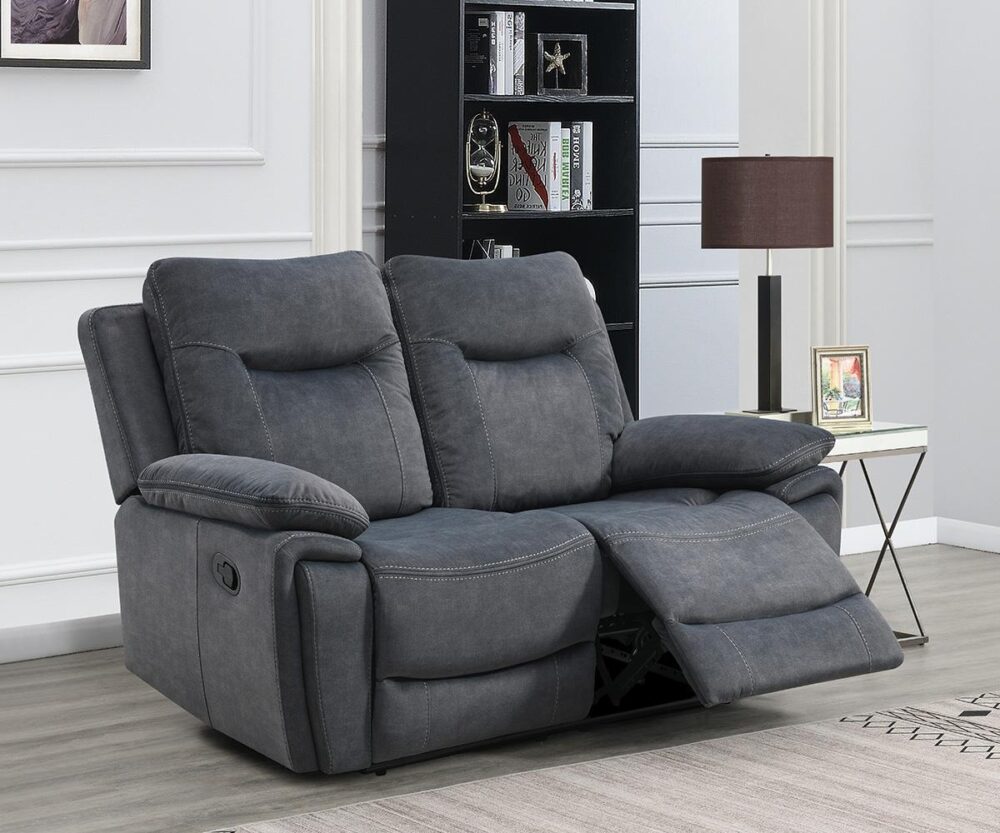 Alternative view of Finley 3 Piece Recliner Set 9777 Color Grey
