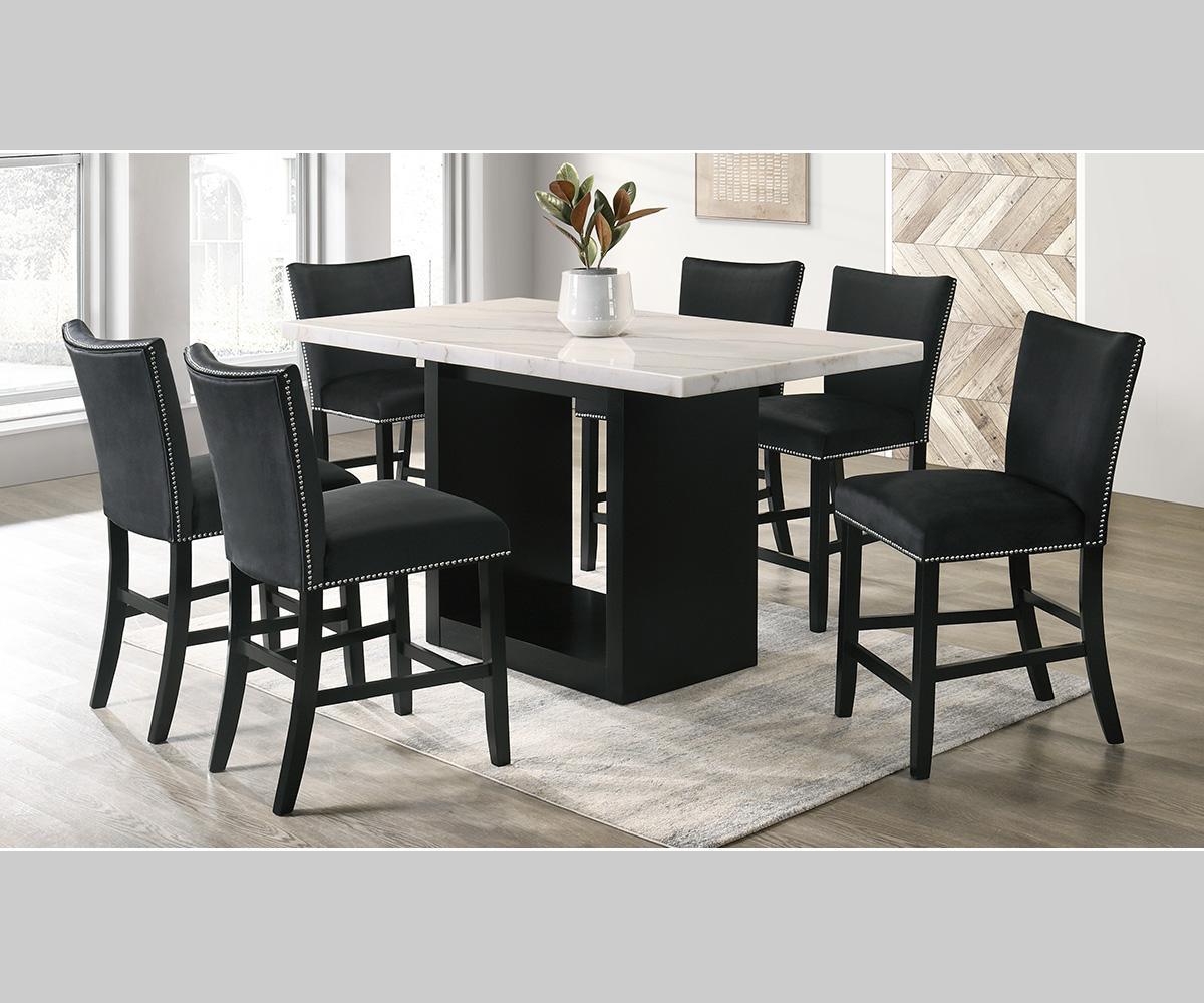 Folando P6335 DTS BK 7 Piece Dining Set