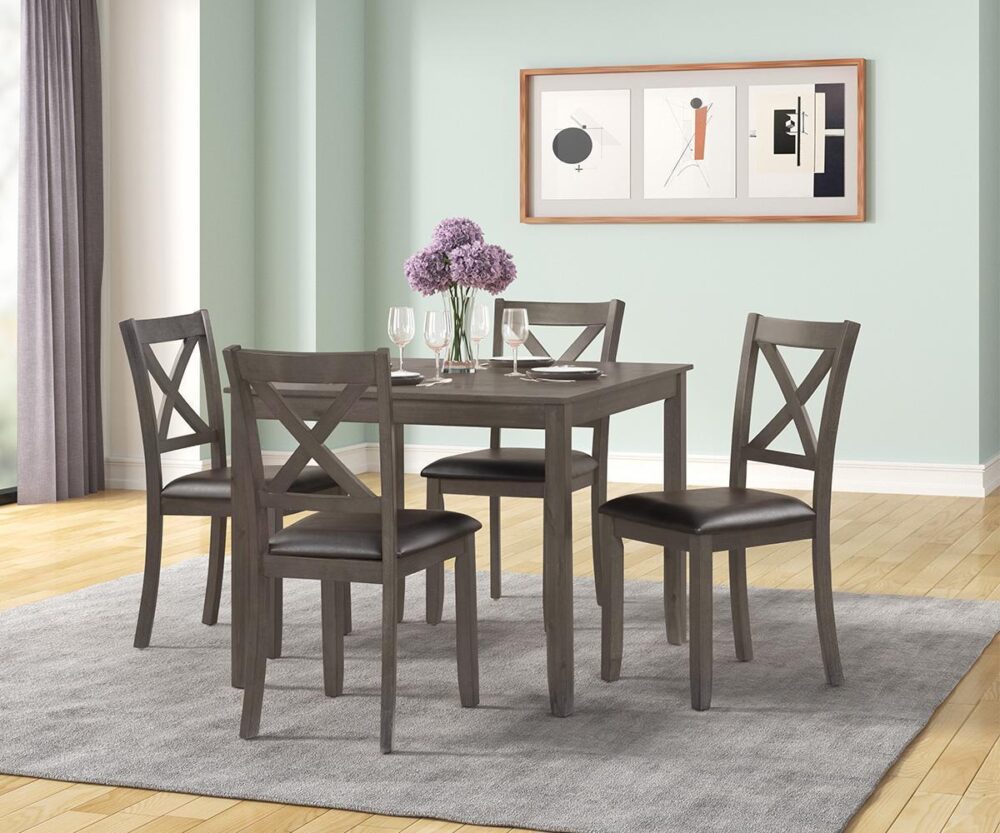 Julio 5 Piece Dining Set DTS2014GR Color Grey