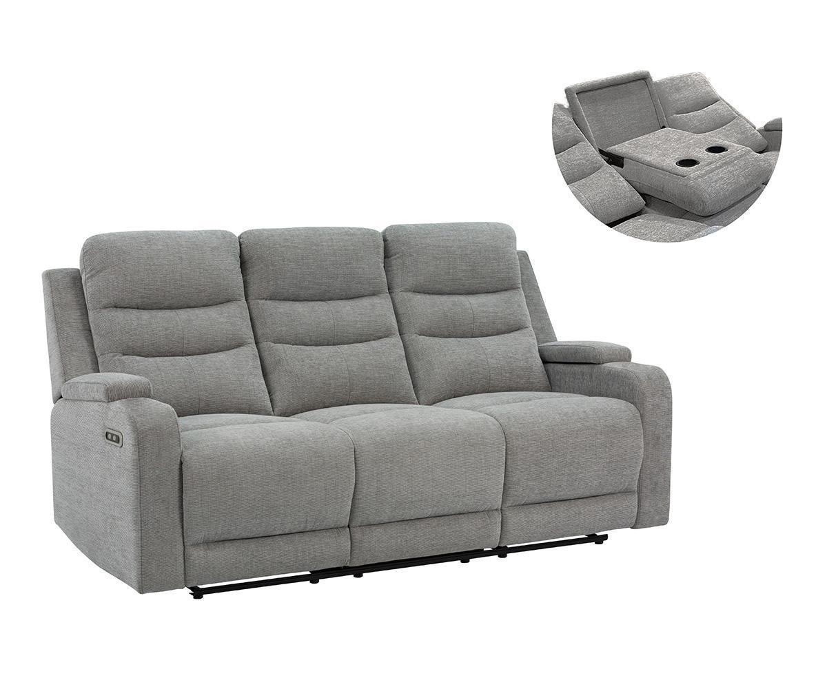Collin 3 Piece Power Recliner Set Color Grey - Image 2