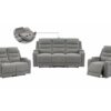 Collin 3 Piece Power Recliner Set Color Grey - Furniture Trends