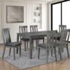 Mira 7 Piece Dining Set Grey Color - Furniture Trends