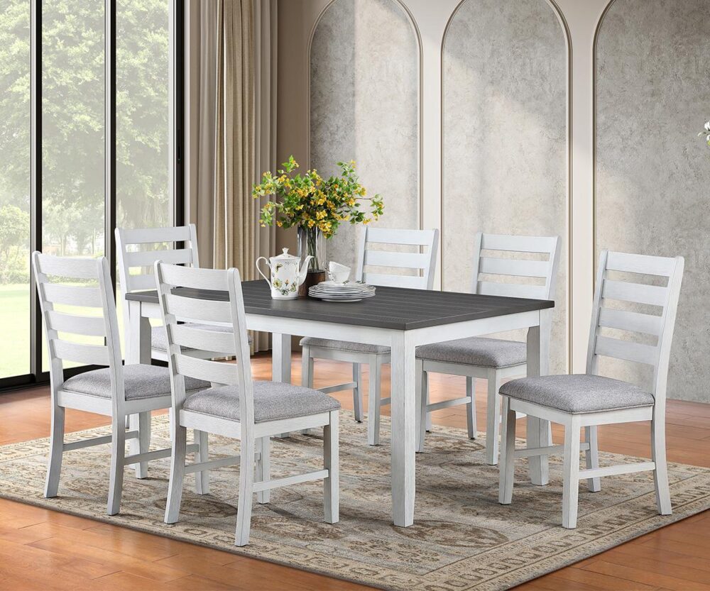 Melbourne 7 Piece Dining Set Grey Color