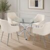 Lilith 5 Piece Dining Set DTS2453 Color Beige - Furniture Trends