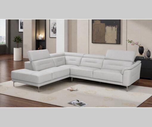 Cassini Sectional Real Leather FD3527 - Furniture Trends