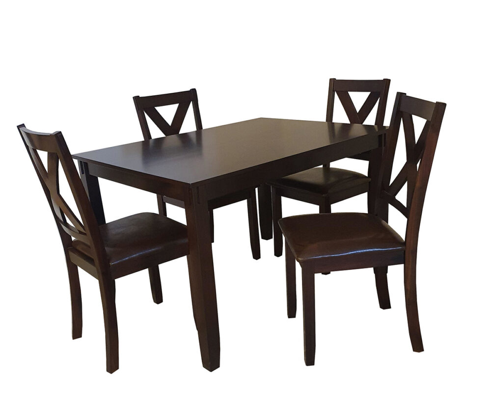 Alternative view of Poppy DTS-5050 5 Piece Dining Set Color Espresso