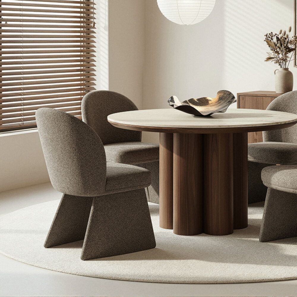 Alternative view of Noelle Dining/Lounge Chair in Brown