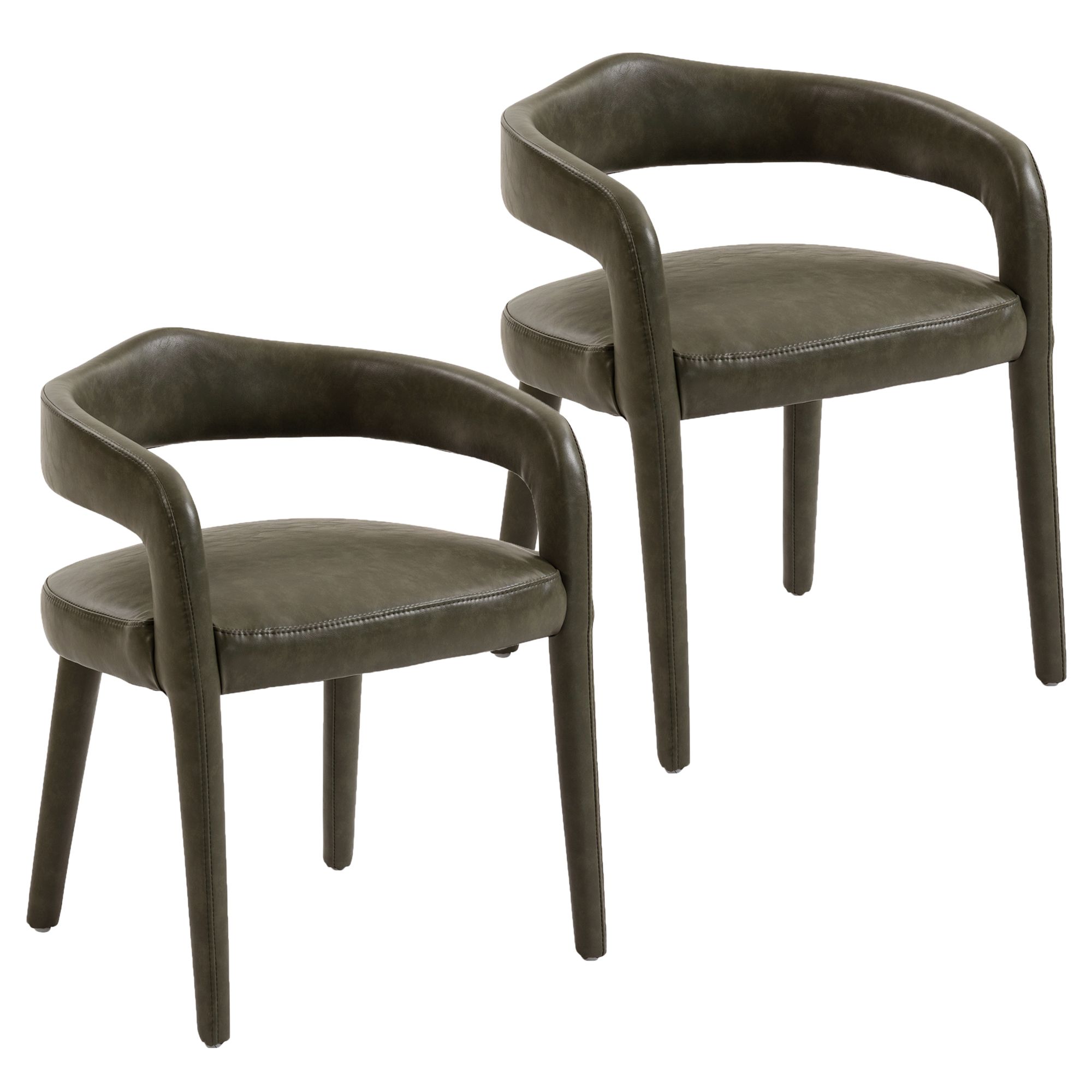Caden Dining/Lounge Chair, Set of 2 in Moss - Image 3