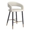 Crimson 26" Counter Stool, Set of 2 in Beige and Black - Furniture Trends