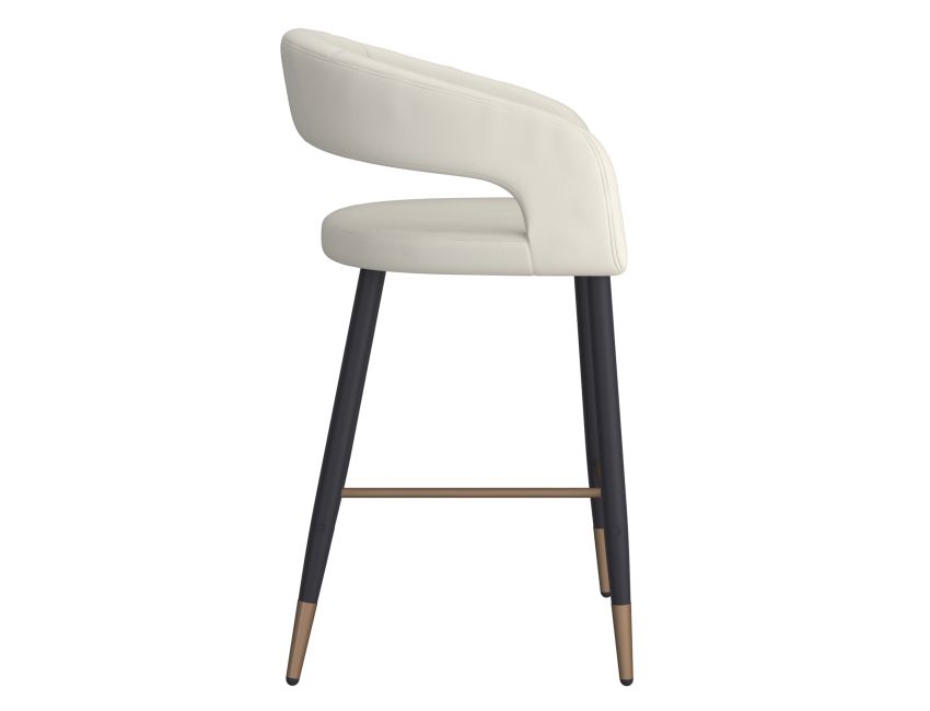 Crimson 26" Counter Stool, Set of 2 in Beige and Black - Image 6
