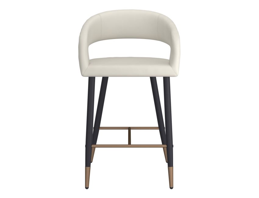Crimson 26" Counter Stool, Set of 2 in Beige and Black - Image 5