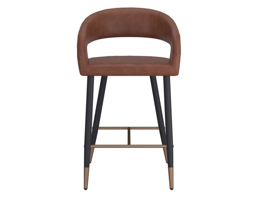 Crimson 26" Counter Stool, Set of 2 in Saddle and Black - Image 5
