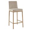Diego 26" Counter Stool, Set of 2 in Beige and Aged Gold - Furniture Trends