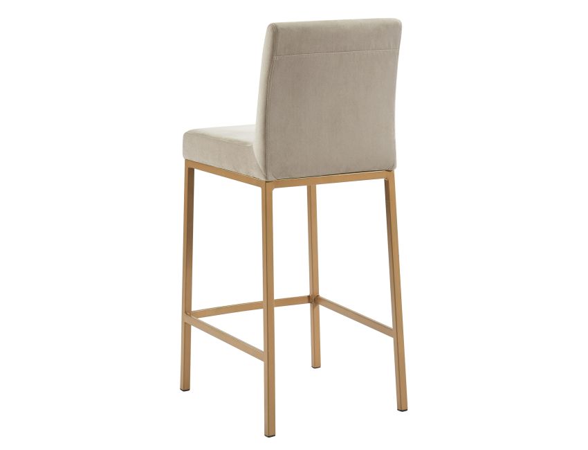 Diego 26" Counter Stool, Set of 2 in Beige and Aged Gold - Image 7