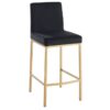 Diego 26" Counter Stool, Set of 2 in Black and Aged Gold - Furniture Trends