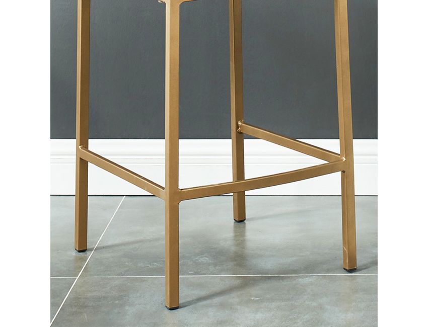 Diego 26" Counter Stool, Set of 2 in Black and Aged Gold - Image 5