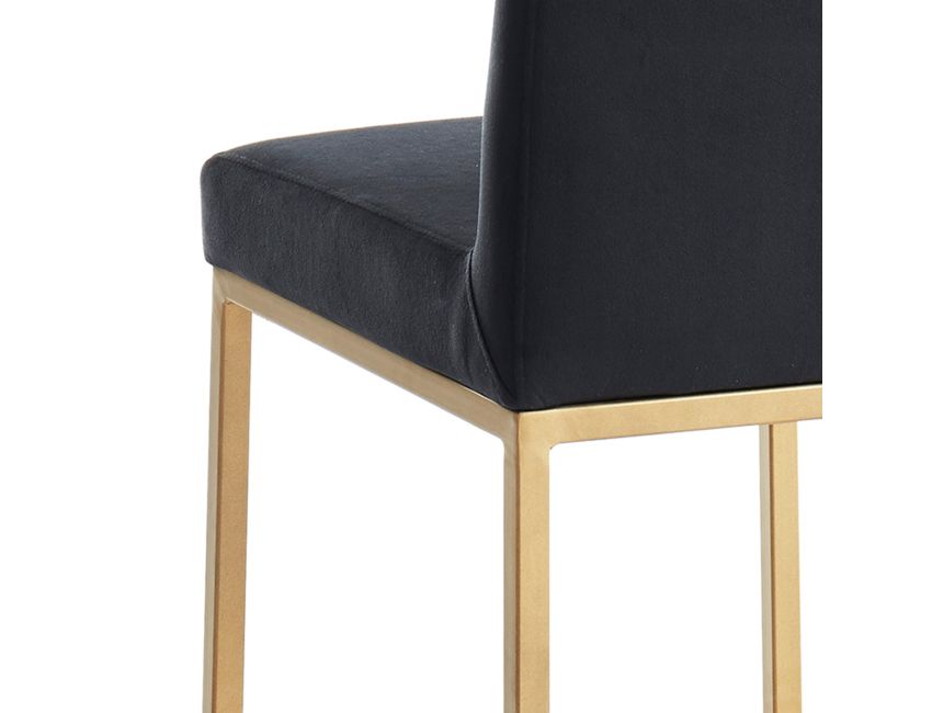 Diego 26" Counter Stool, Set of 2 in Black and Aged Gold - Image 4