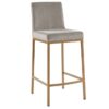 Diego 26" Counter Stool, Set of 2 in Grey and Aged Gold - Furniture Trends