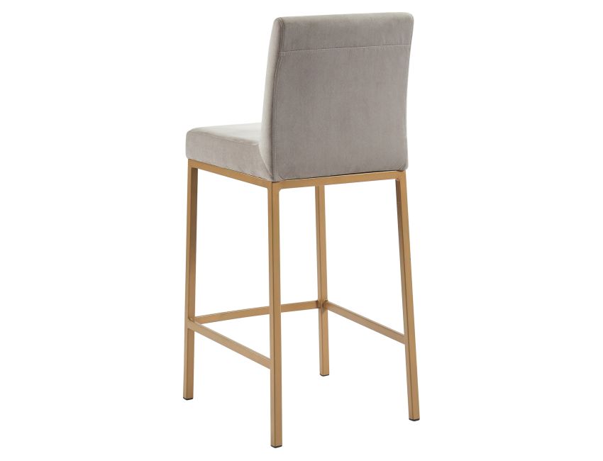 Diego 26" Counter Stool, Set of 2 in Grey and Aged Gold - Image 7