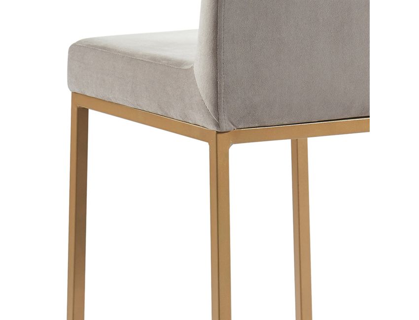 Diego 26" Counter Stool, Set of 2 in Grey and Aged Gold - Image 4