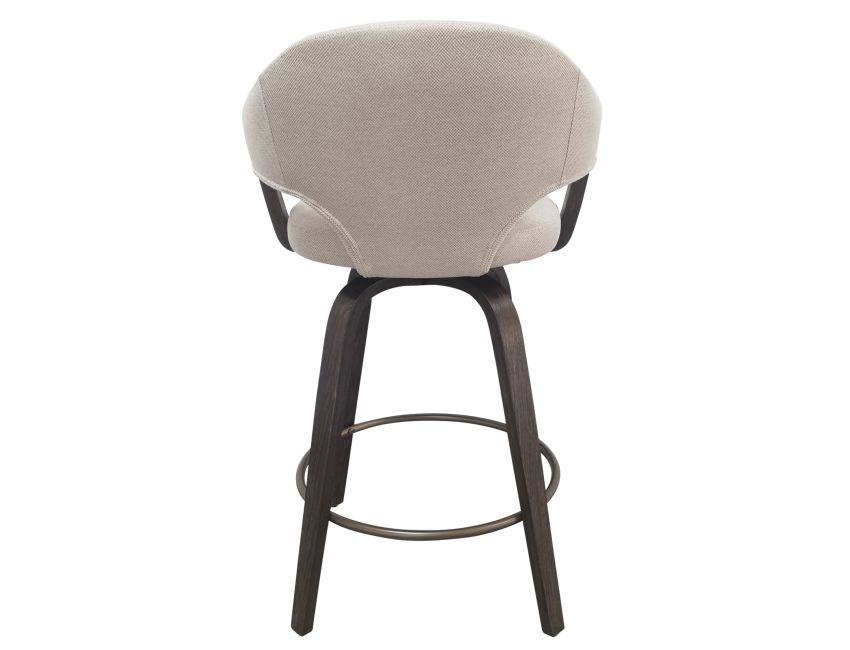 Freya 26" Counter Stool with Swivel, Set of 2 in Toffee and Walnut - Image 7