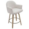 Torra 26" Counter Stool with Swivel, Set of 2 in Oat and Washed Oak - Furniture Trends