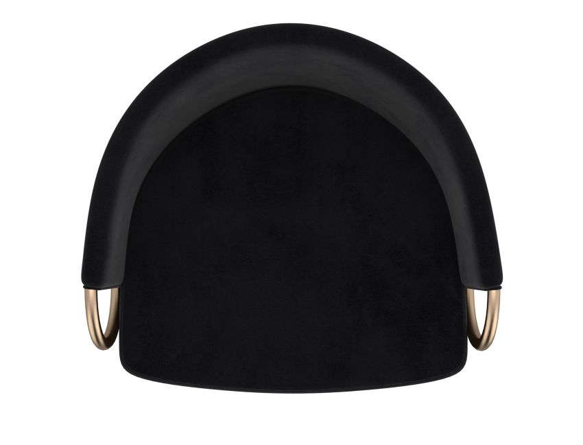 Lavo 26" Counter Stool with Swivel, Set of 2 in Black and Aged Gold - Image 4
