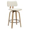 Zuni 26" Counter Stool with Swivel, Fabric in Beige Fabric and Natural - Furniture Trends