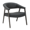 Bexley Accent Chair in Black and Dark Walnut - Furniture Trends