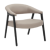 Bexley Accent Chair in Mushroom and Black - Furniture Trends