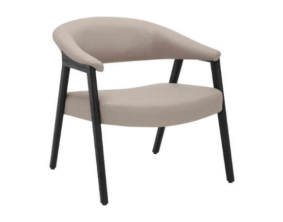 Bexley Accent Chair in Mushroom and Black