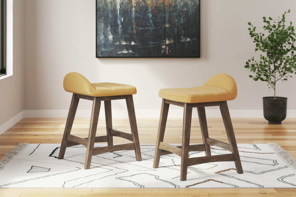 Alternative view of Lyncott Upholstered Barstool Set of 2