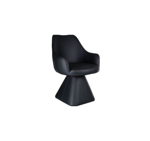 Caprese Swivel Dining and Accent Chair in Black - Furniture Trends