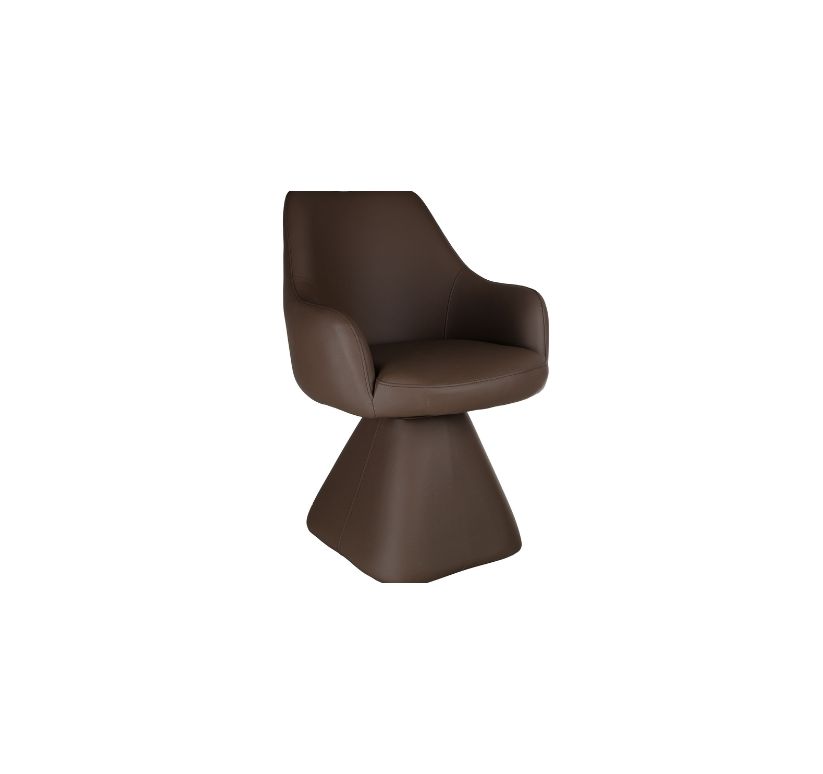 Caprese Swivel Dining and Accent Chair in Brown