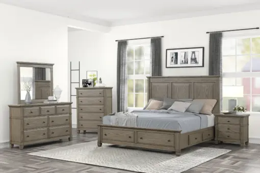 Emma Queen Size 6 Piece Bedroom Set - Furniture Trends