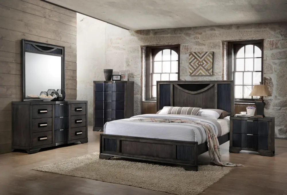 Jewel Queen Size 6 Piece Bedroom Set